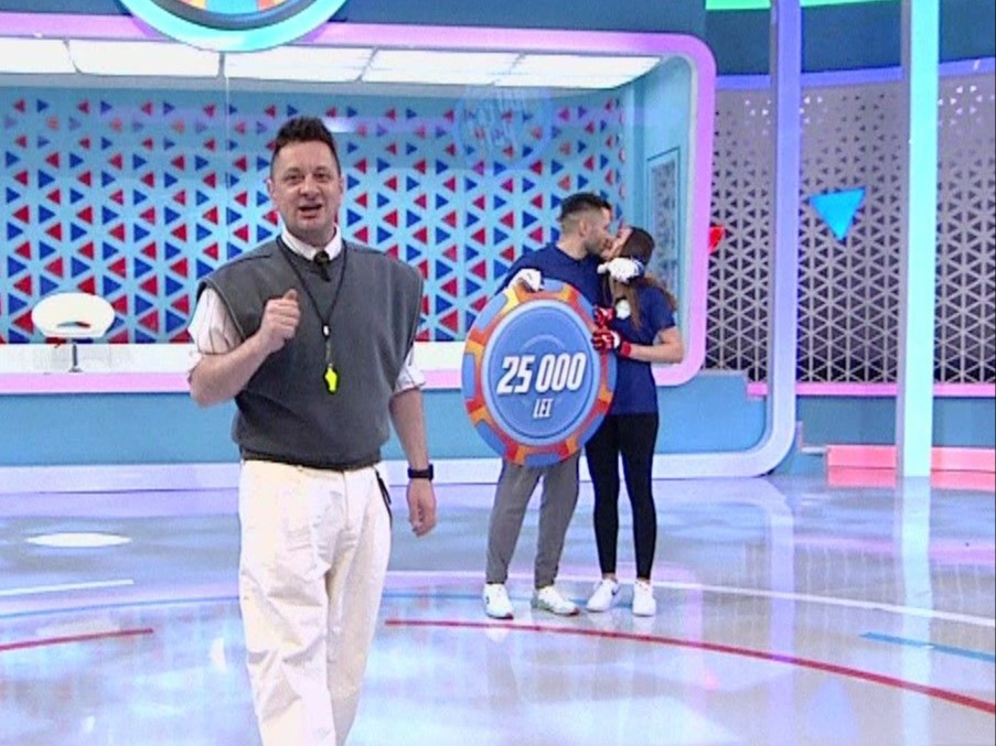 Spectacol, adrenalină și emoţii ca la meciurile de fotbal, aseară, la „Hai că poți!”! Oana și Florin au caștigat 25.000 de lei după un duel de infarct