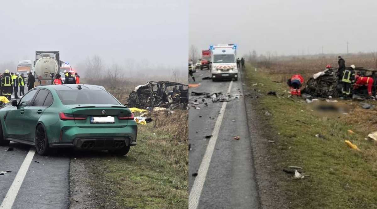 BREAKING NEWS Carnagiu pe E70, în Timiș. Șase persoane și-au pierdut viața în urma impactului