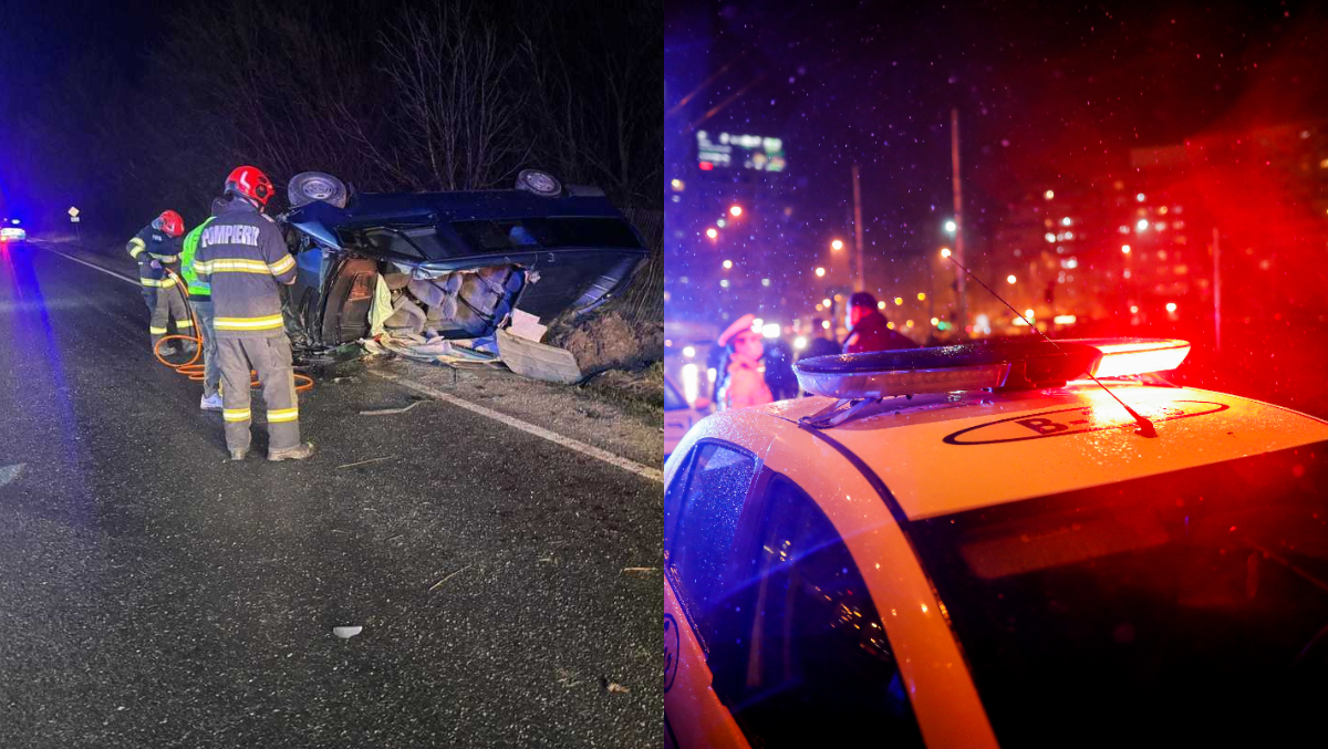 O mașină și o autoutilitară s-au ciocnit în Buzău! Un bărbat și-a pierdut viața și alte șase persoane au fost vătămate