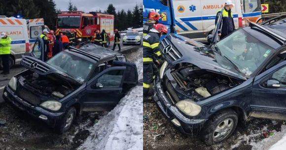 Mașină incident rutier Suceava