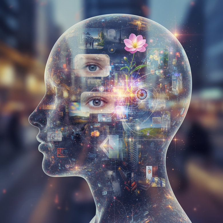 Percepția umană filtrează inputul vizual constant, astfel încât multe detalii ajung la vedere, dar nu ajung niciodată la conștientizarea creierului.