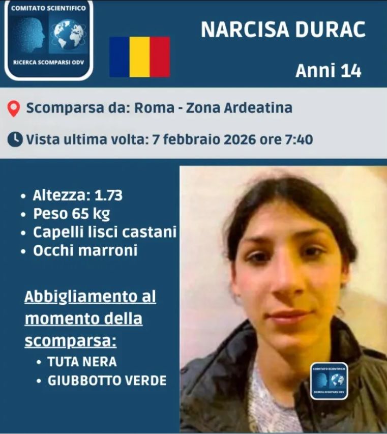 O minoră, româncă, de 14 ani este căutată de autoritățile din Roma după ce a plecat dintr-un centru de primire din zona Ardeatina
