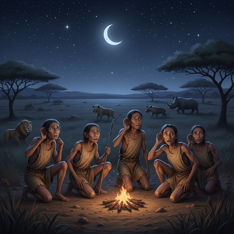 Frica umană de întuneric nu a apărut brusc; a apărut prin evoluție, modelând percepția, comportamentul de supraviețuire și răspunsurile emoționale.