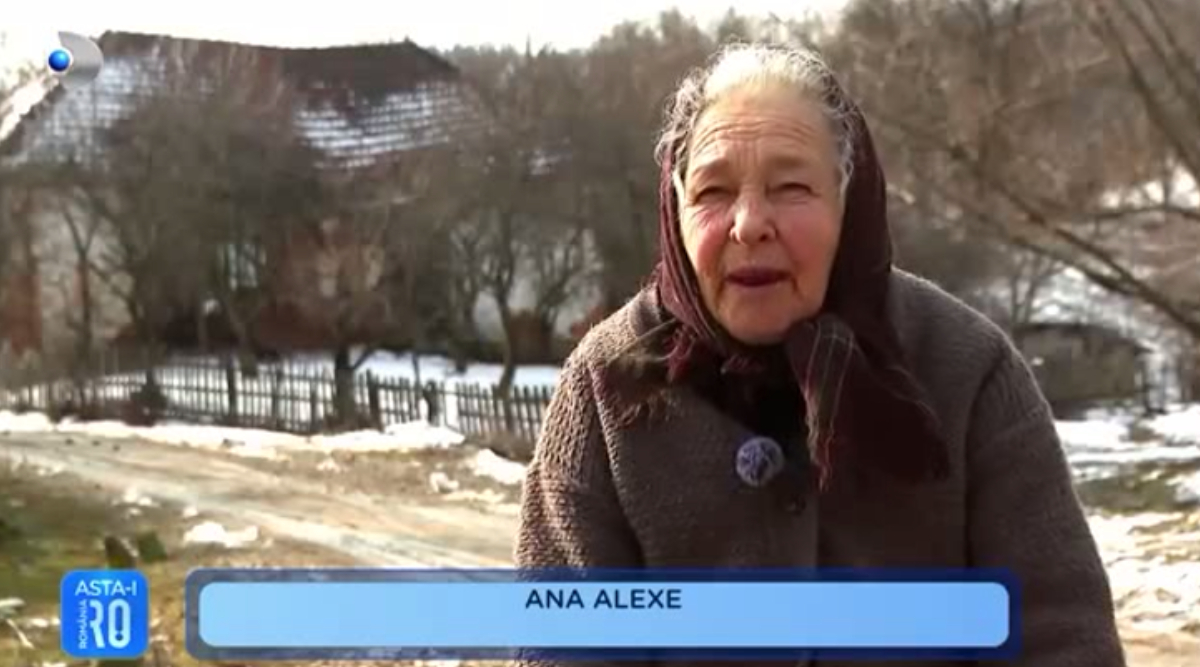 Tanti Aneta, femeia care își duce traiul printre munți și păduri. Are 75 de ani, dar nu renunță la muncă