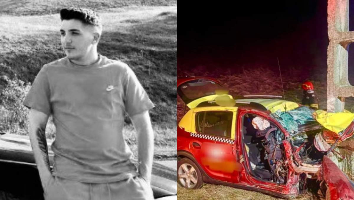 Cum și-a pierdut viața Bogdan, un tânăr de doar 22 de ani, din Argeș. Era taximetrist și s-a izbit violent cu mașina de un stâlp de electricitate