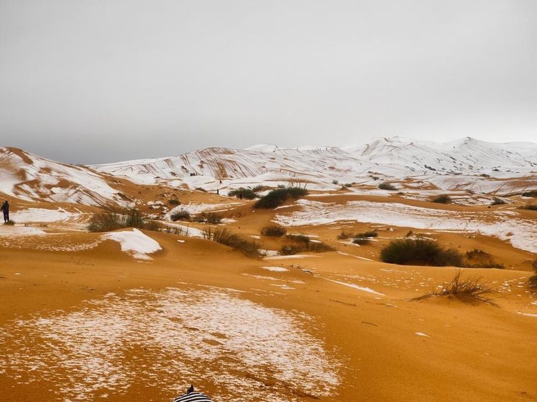 Fenomen rar în Sahara. 