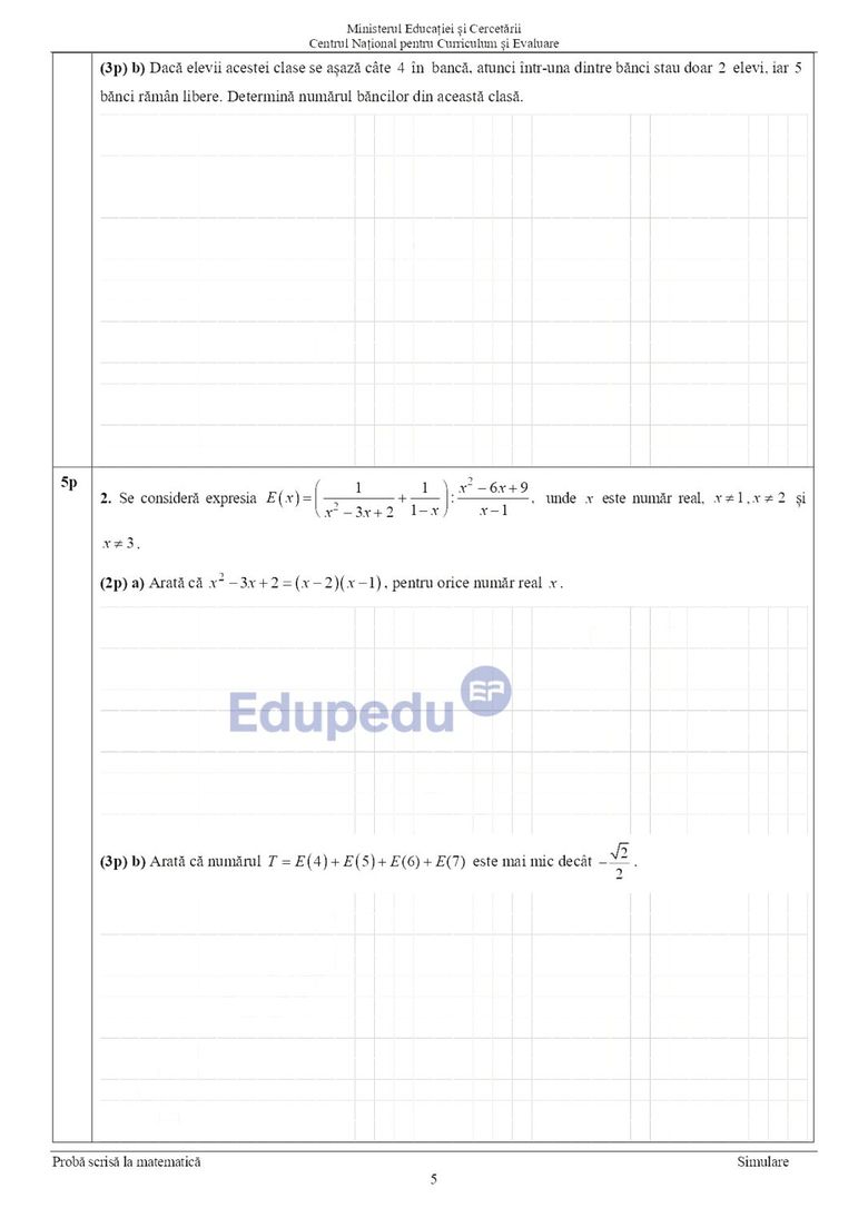 Subiecte Matematică
