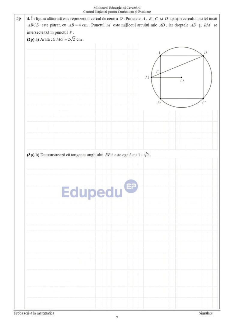 Subiecte Matematică