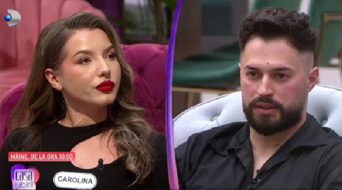 Carolina și Danciu, noi controverse în “Casa iubirii”. Cei doi concurenți vor fi puși la zid în ediția de miercuri, 18 martie, a emisiunii “Casa iubirii”, de la ora 10:00 și de la 16:30