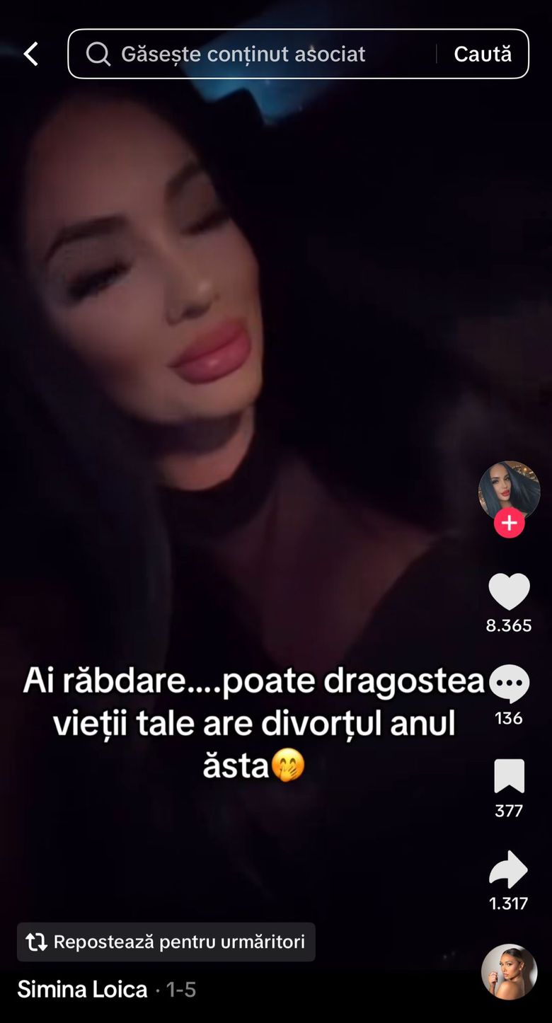 Mesajul postat de Simina Loica.