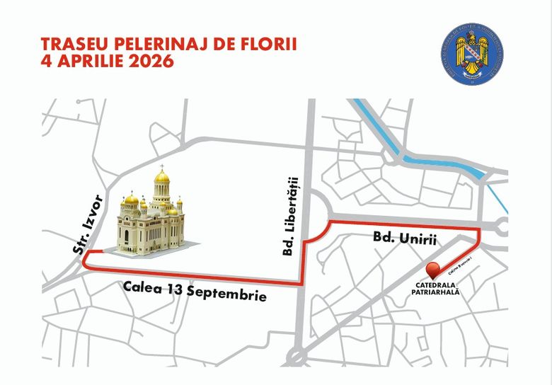Trafic restricționat în București, sâmbătă, pentru Pelerinajul de Florii. 