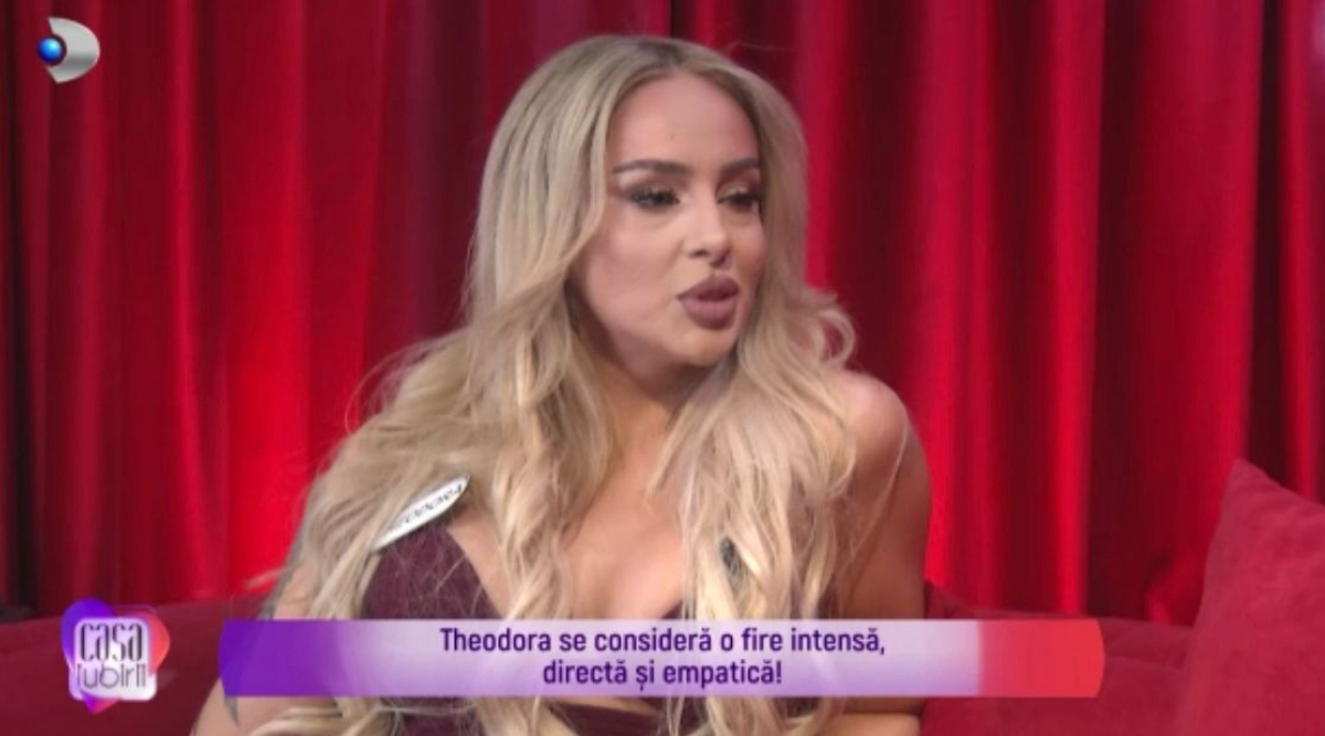 Theodora este noua concurentă din “Casa iubirii”. Tânăra vine de la Londra și a pus deja ochii pe Robert: ,,Simt că rezonez cu tine”