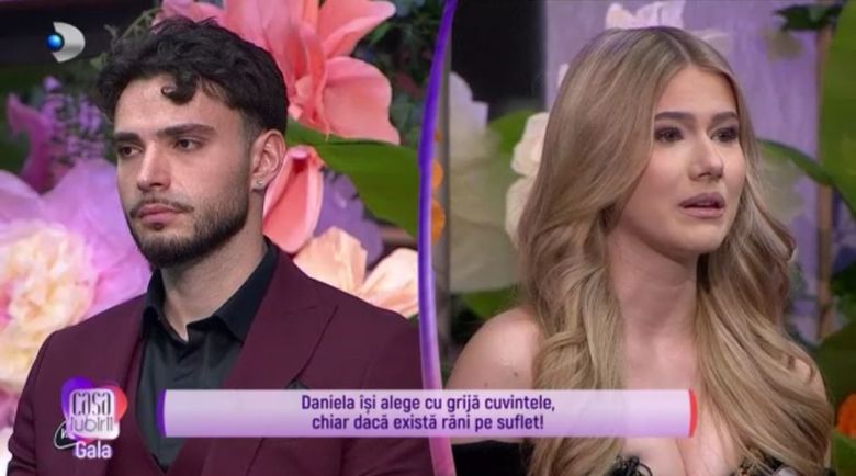 Daniela a izbucnit în lacrimi.