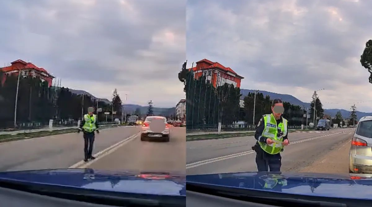 Ce decizie au luat superiorii în cazul polițistei din Târgu Ocna care a sancționat un șofer după ce s-a enervat pe el