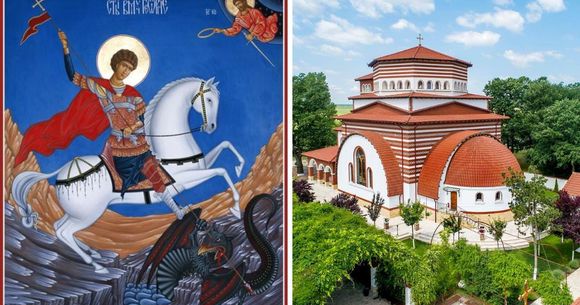 colaj Sf&acirc;ntul Gheorghe-Mănăstirea Pantocrator