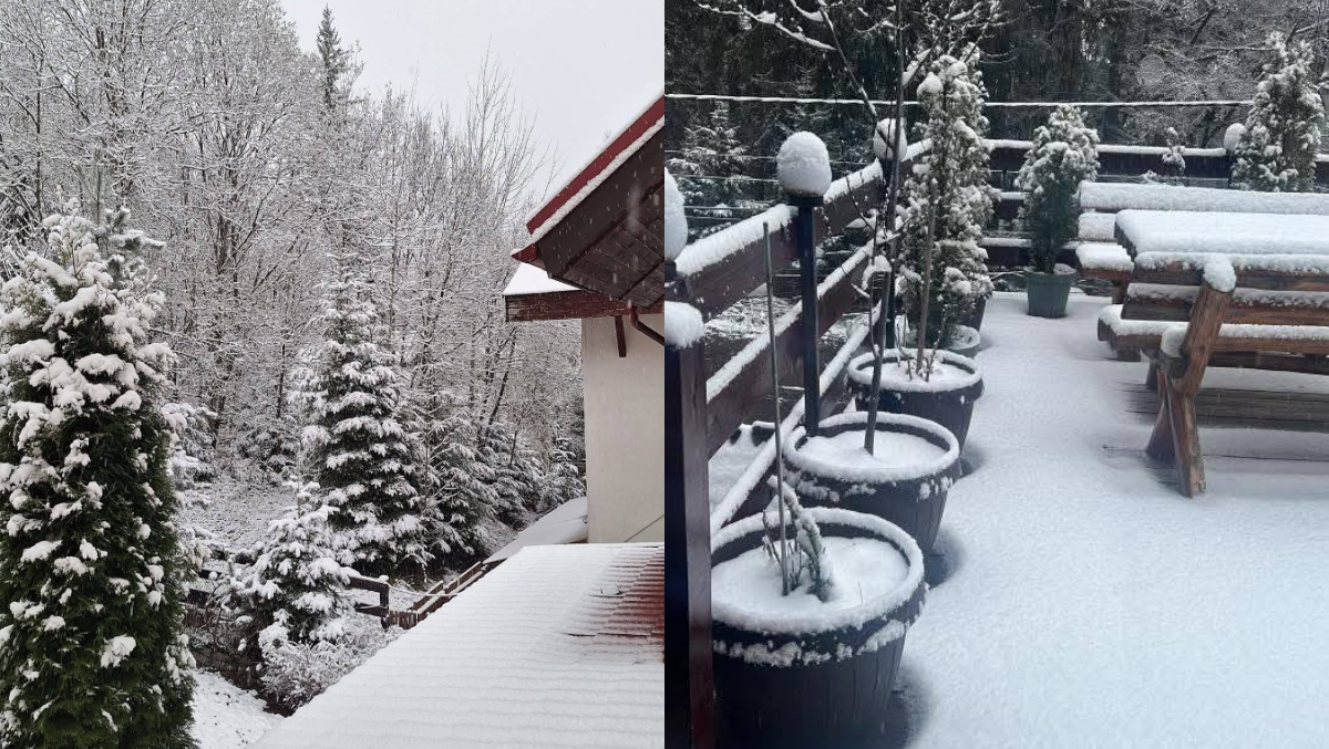 1 Mai cu zăpadă! Zonele din România unde a nins și temperaturile au scăzut dramatic