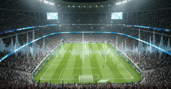Acustică modelează modul &icirc;n care arhitectura stadionului transformă sunetul mulțimii &icirc;n unde puternice care definesc fiecare eveniment sportiv major.