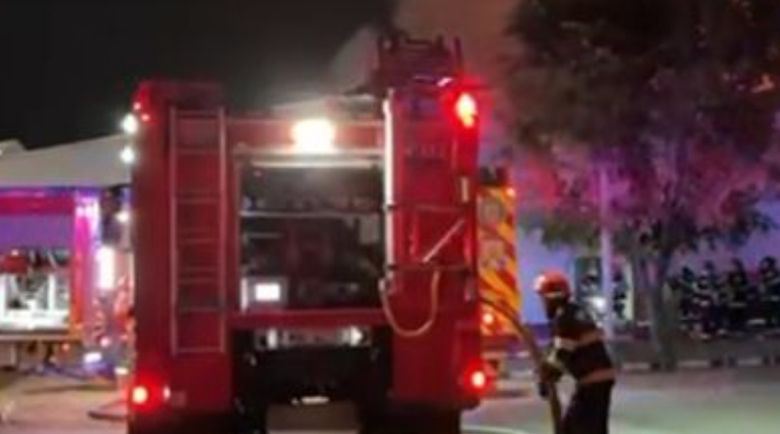 Un depozit din Chiajna a fost cuprins de foc.