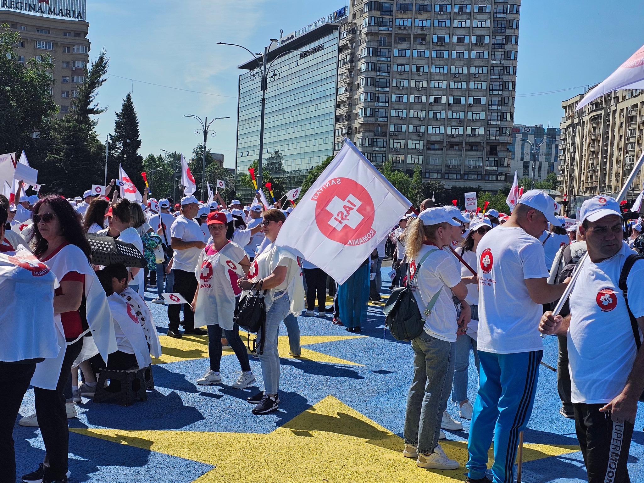 Medicii și personalul medical, proteste masive în București și restul țării. Sindicaliștii sunt nemulțumiți de noua lege a salarizării