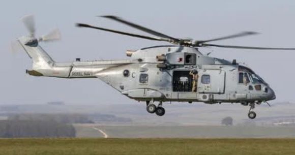 Un elicopter ce aparține Marinei Regale Britanice s-a prăbușit.