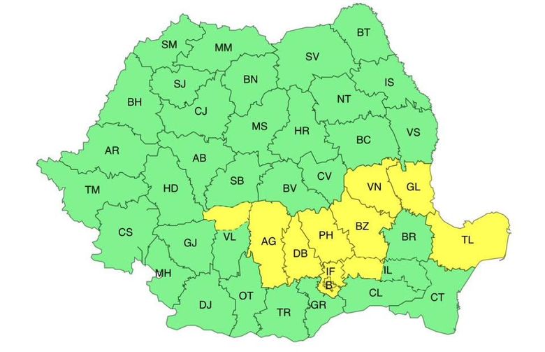cod galben de vijelii și ploi