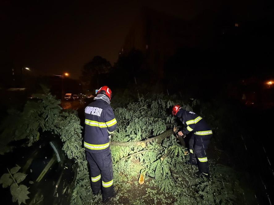 Urmările furtunii care a paralizat Bucureștiul. Sute de copaci doborâți și mașini avariate. Au fost emise 4 mesaje RO-ALERT