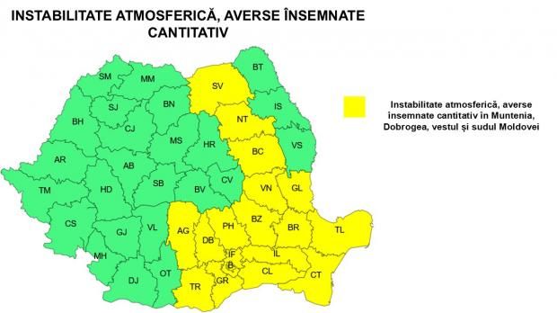cod galben vreme severa romania