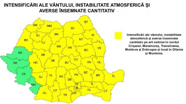 cod galben vreme severa romania