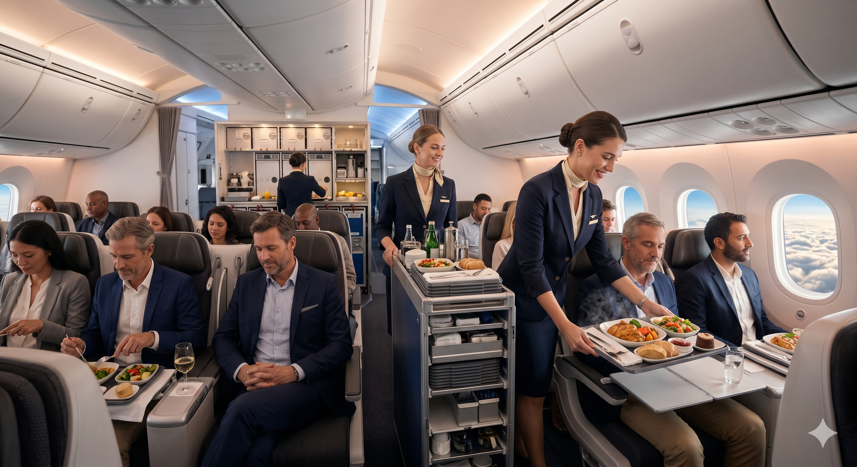 Sistemele de catering ale companiilor aeriene știința meselor din aer