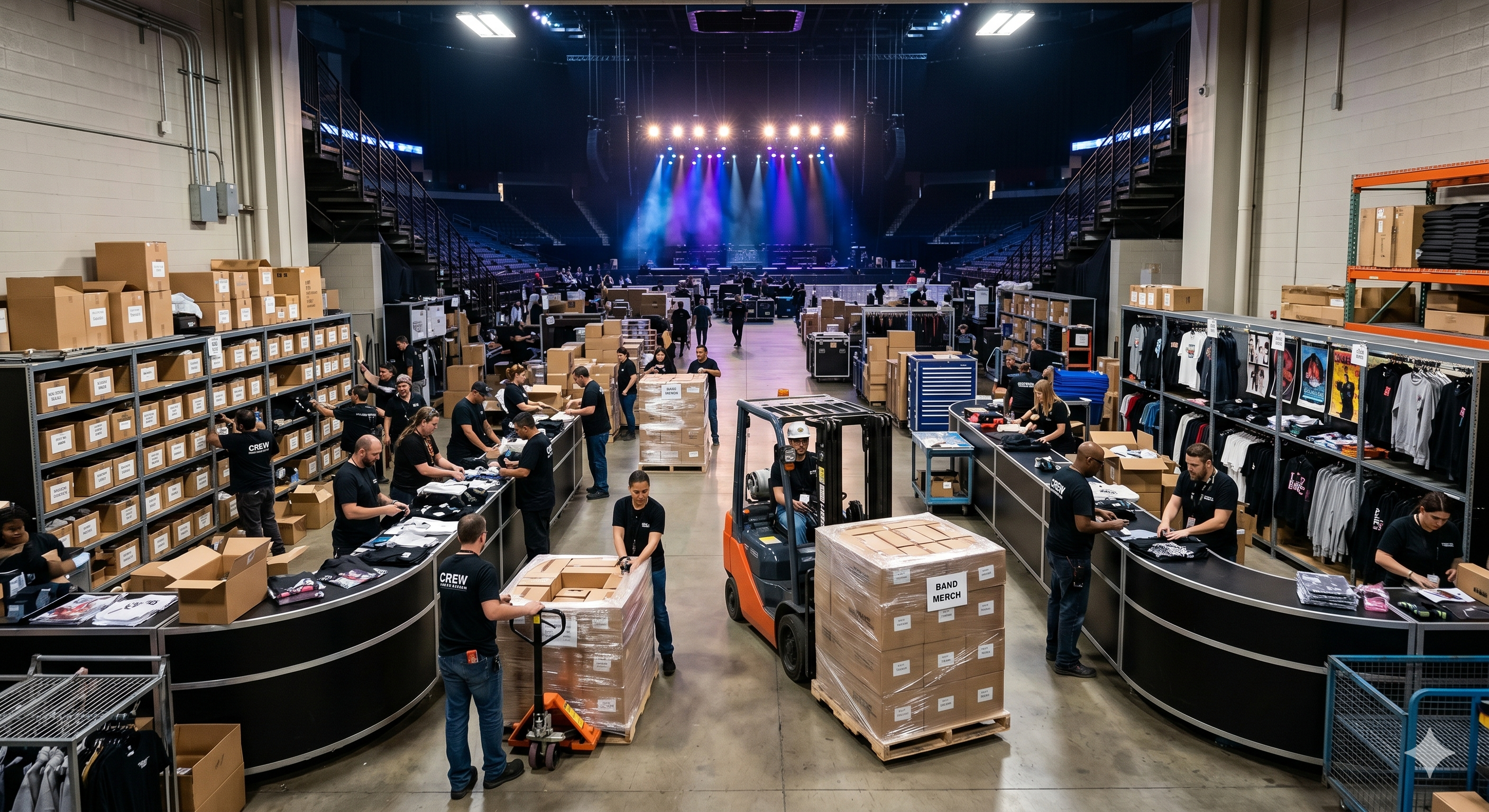 Logistica concertelor și sistemele de inventar din spatele vânzărilor