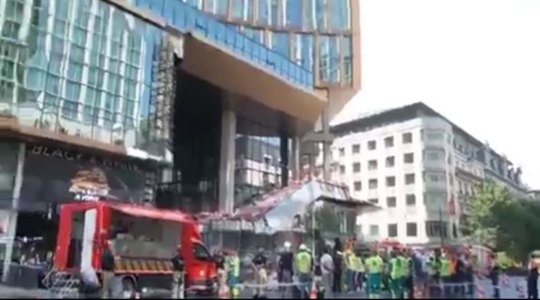 Foc puternic la o clădire importantă din Bruxelles.