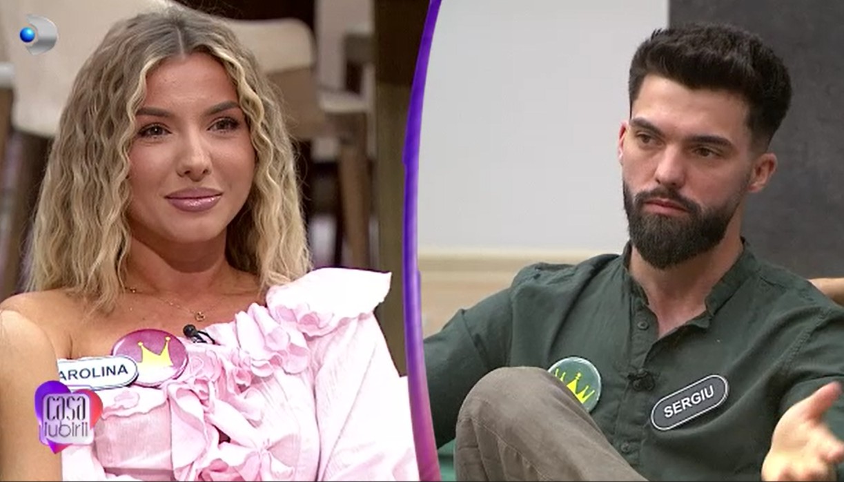 Povestea sărutului dintre Carolina și Sergiu: „Nu a fost doar unul, au fost mai mulți” Cei doi concurenți au dat frâu liber sentimentelor