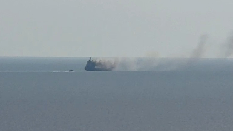BREAKING NEWS Un petrolier încărcat cu GPL a fost cuprins de foc în Marea Neagră
