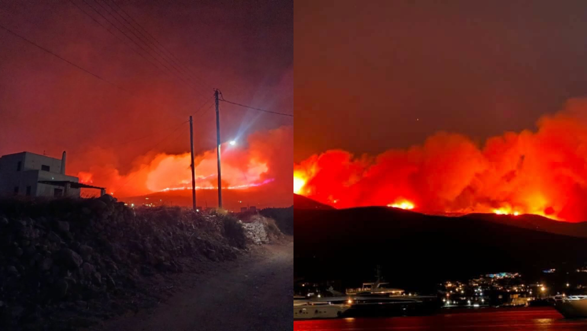 Foc puternic pe o insulă din Grecia, preferată de români. Au fost evacuate zece localități