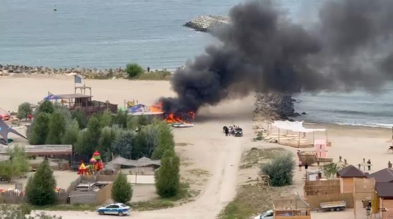 incendiu magazie plaja zoom constanta