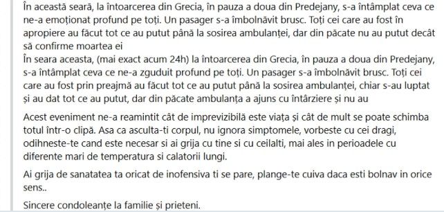 O turistă de 40 de ani s-a stins în timp ce se întorcea din vacanță! Femeia a sfârșit chiar sub privirile soțului