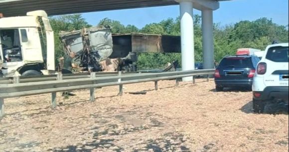accident a1 tir carne pui