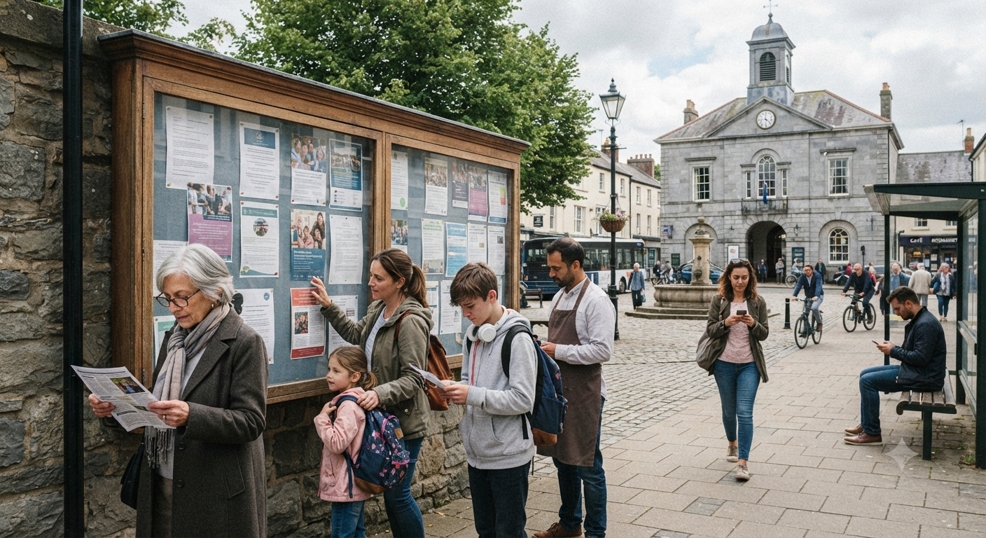 Panouri de anunțuri publice și persistența anunțurilor în comunități