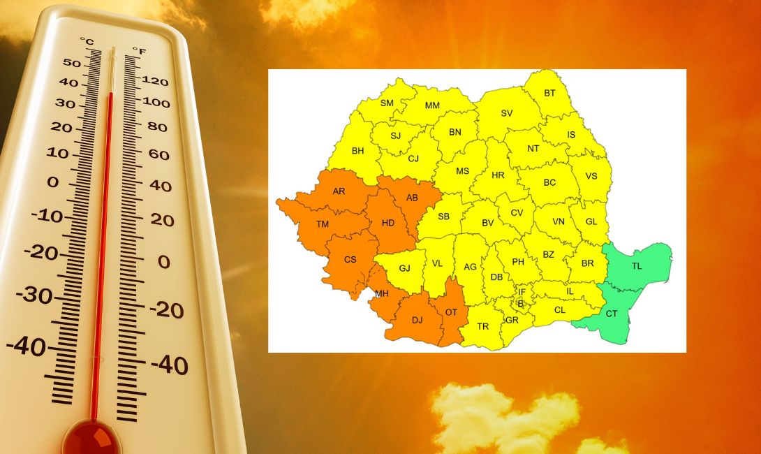 Este COD portocaliu și galben de caniculă. Prognoza meteo ANM pentru joi, 20 august 2026: Meteorologii anunță temperaturi de până la 39 de grade Celsius