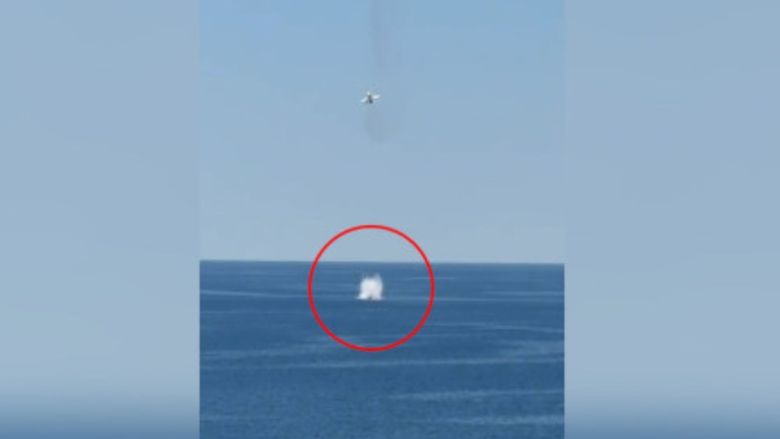 avion f-16 drona marina platforma neptun deep