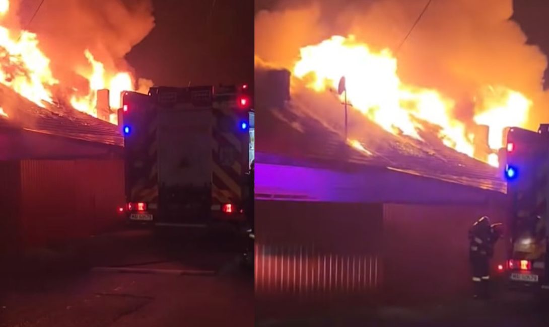 Un complex de locuințe sociale din județul Timiș a fost cuprins de foc: Un bărbat și-a pierdut viața după ce s-a întors în clădire pentru a-și salva câinele