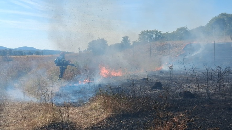 Incendiile de vegetație fac ravagii în mai multe județe! Peste 30 de hectare au fost afectate în Bihor. Autoritățile au intervenit cu elicopterul