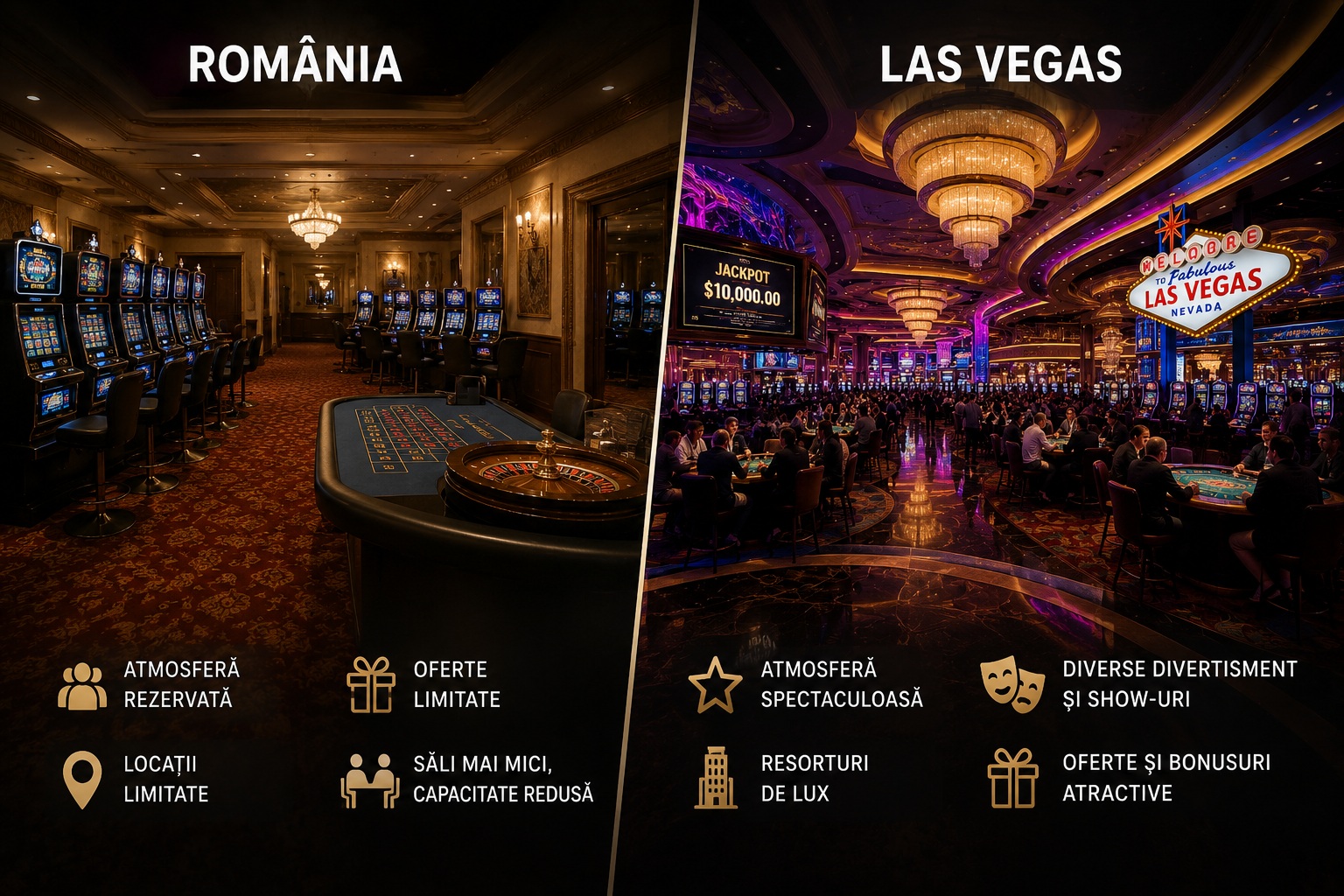 (P) Diferenta dintre cazinourile din România și cele din Vegas