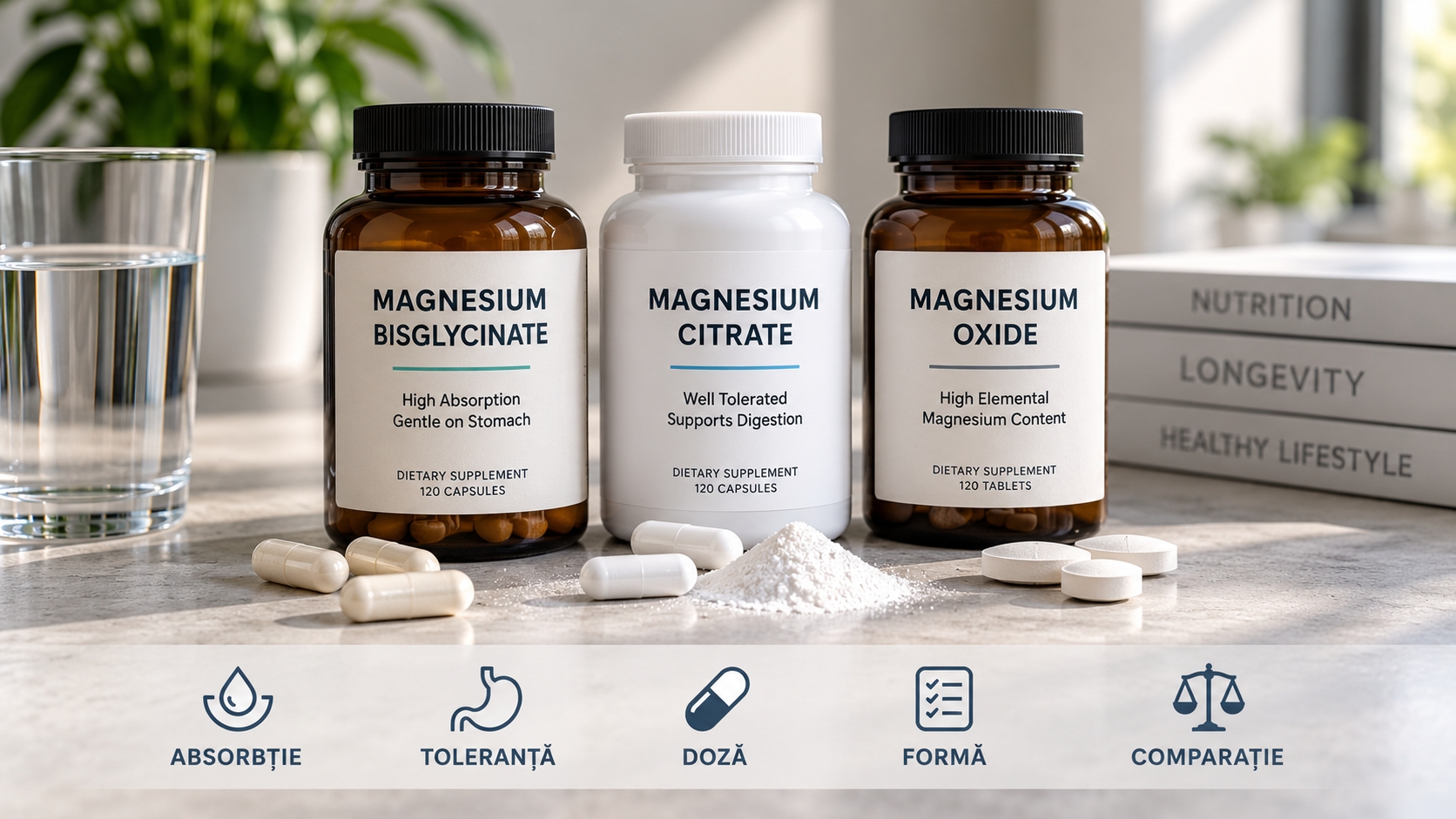 (P) Magneziu bisglicinat, citrat sau oxid? Cum alegi forma și ce verifici la un supliment