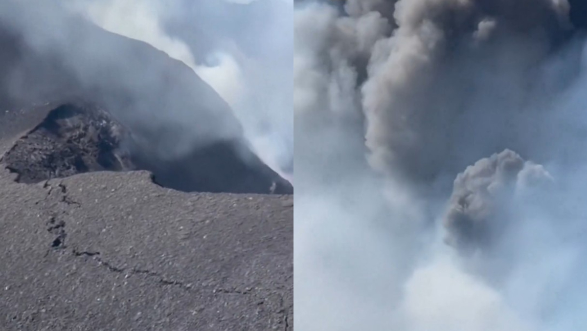 Alertă roșie, după ce vulcanul Etna a eliberat un nor de cenușă la 4 kilometri altitudine! Mai multe zboruri au fost suspendate