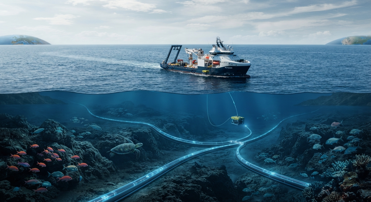 Cabluri submarine nave de reparații protejează conectivitatea globală