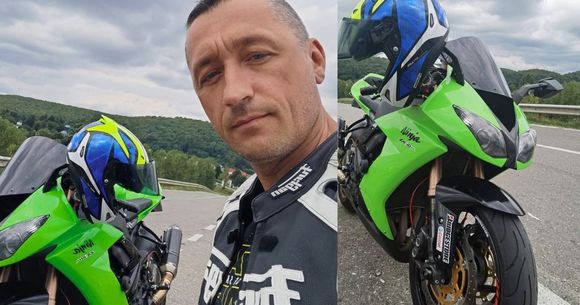 Claudiu V&acirc;lcă, cunoscut drept Tensy, motociclist din Mioveni