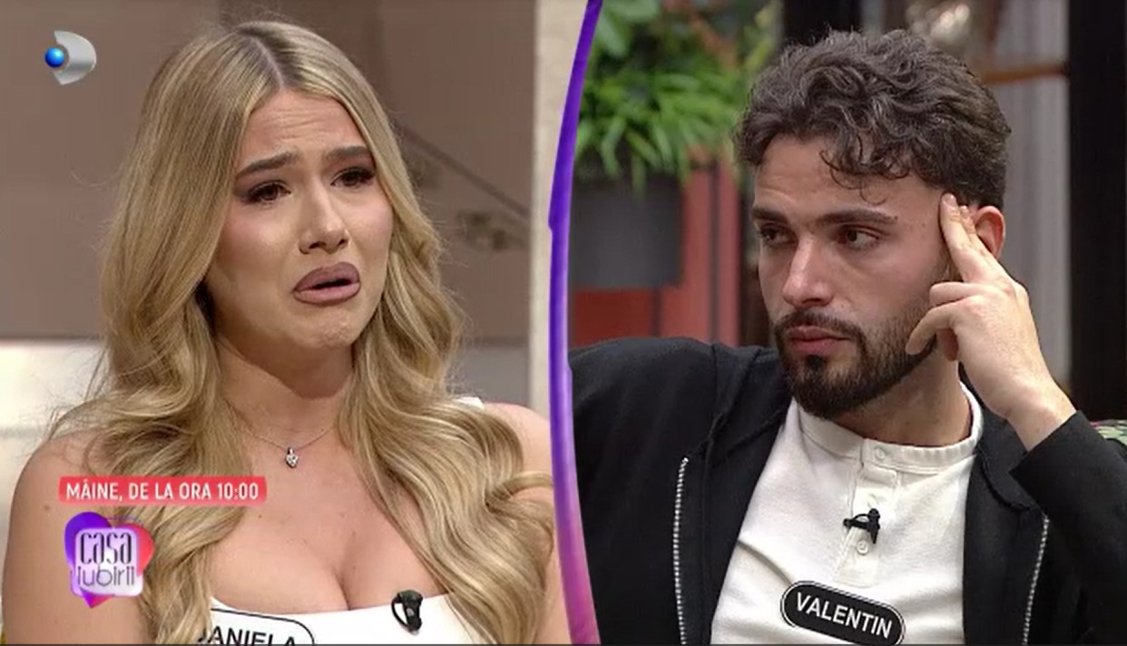 Daniela varsă lacrimi amare și răbufnește în fața lui Valentin: „S-ar putea termina” Aflați ce se va întâmpla între cei doi concurenți marți, de la 10:00 și 16:30, la Kanal D