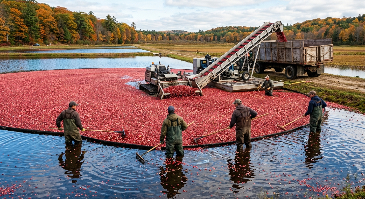 Plutitor Cranberry recoltă: Agricultura umedă și producția de fructe