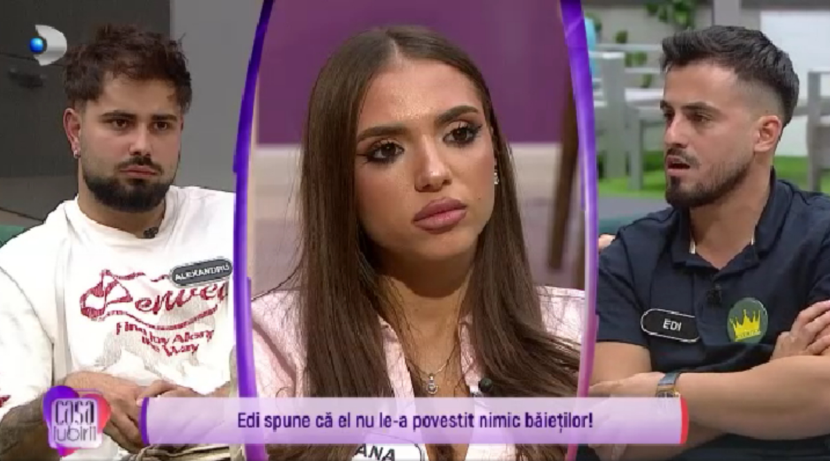 Scandal în “Casa iubirii”! Alexandru susține că Edi și Diana s-au văzut în afara emisiunii: ,,Nu am cum să cred că nu se cunosc”